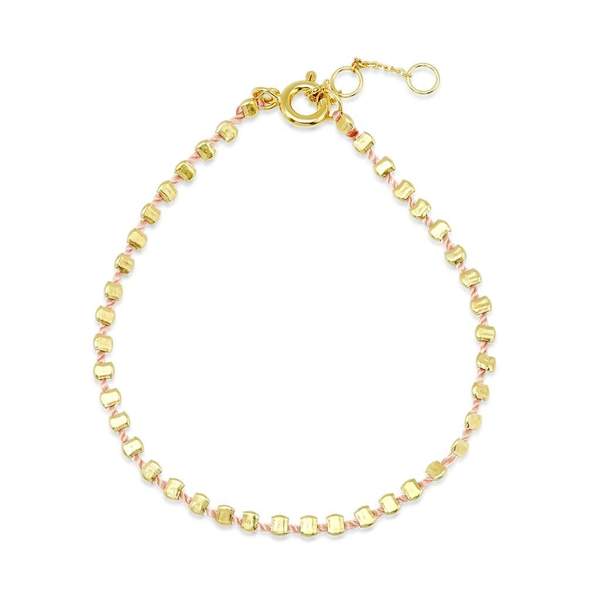Tai Gold vermeil nugget bracelet with clasp closure - 6 inches + 1 inch extension