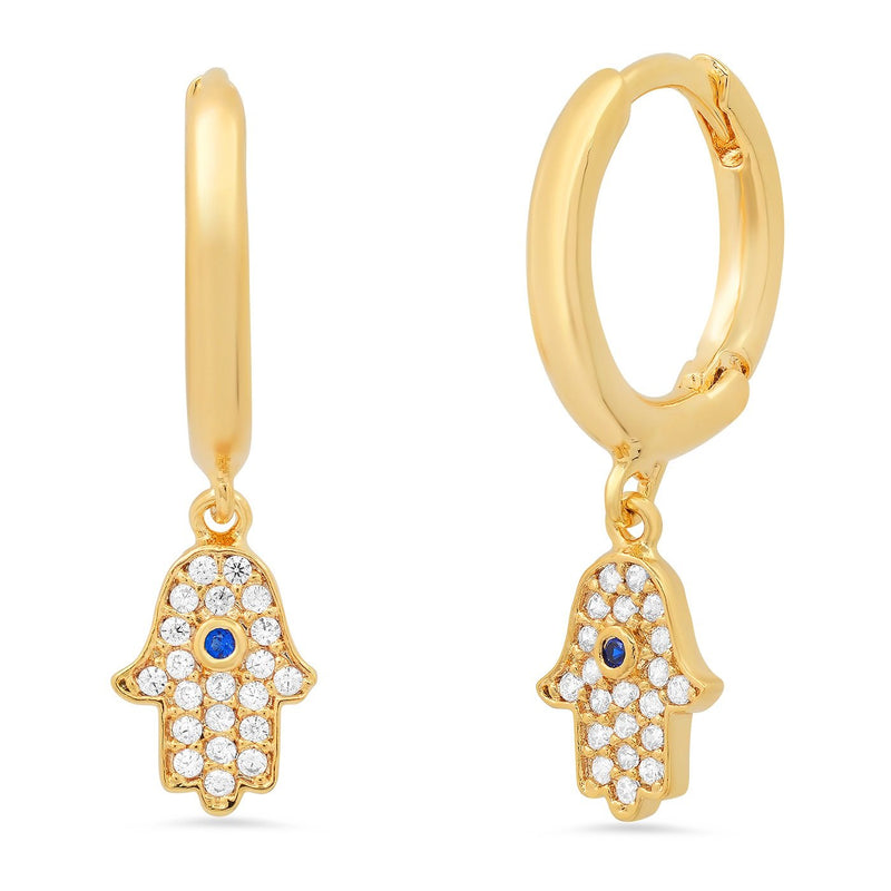 Tai Hamsa huggie earrings