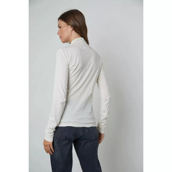 Velvet Talisia L/S Mck Nck Top White