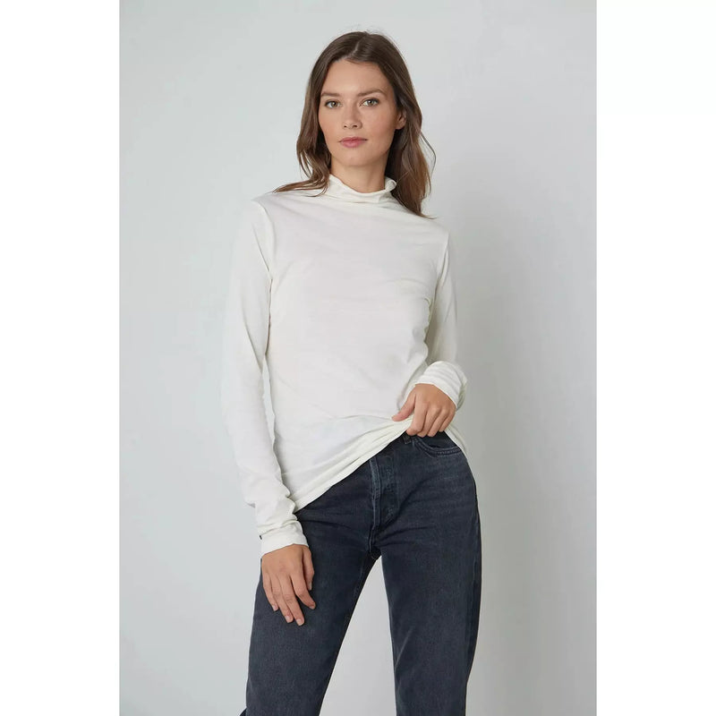 Velvet Talisia L/S Mck Nck Top White