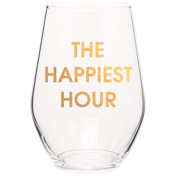 Chez Gagne THE HAPPIEST HOUR - Wine Glass