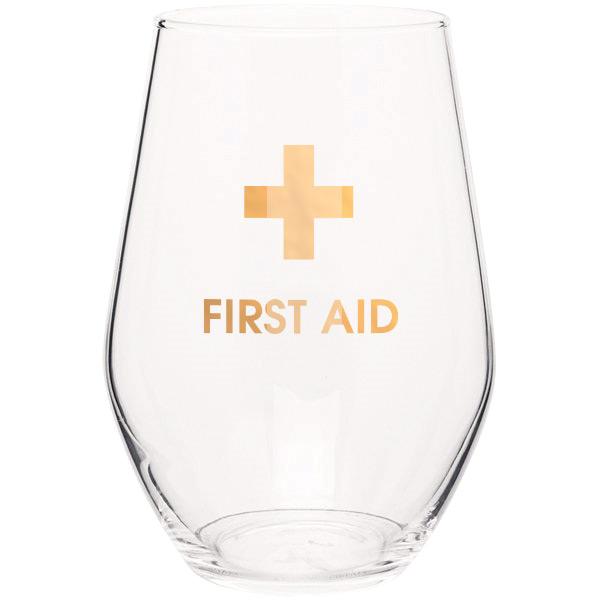 Chez Gagne First Aid Wine Glass
