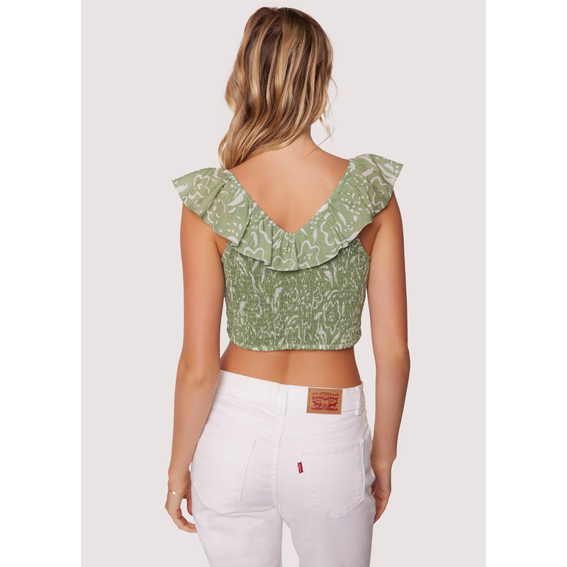 Lost + Wander Saguaro Blooms Top Green-White