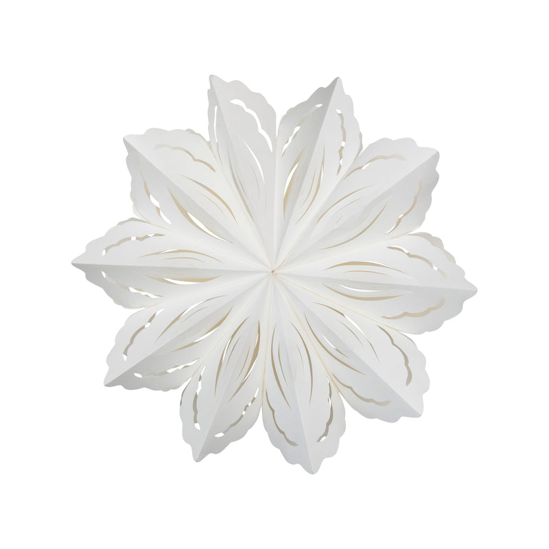 25"H Paper Snowflake Ornament, White