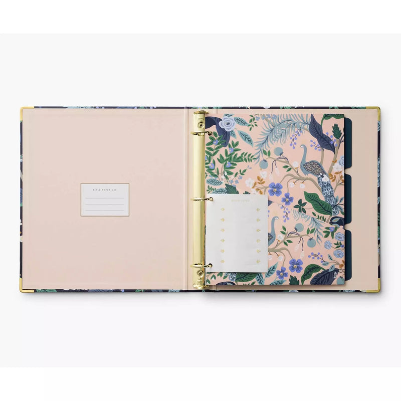 Rifle Paper Co. Peacock Classic Binder