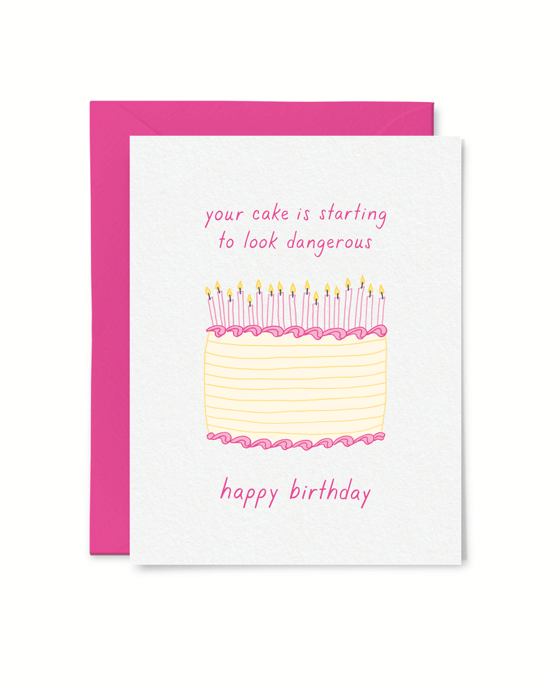 Tiny Hooray Dangerous Cake Card