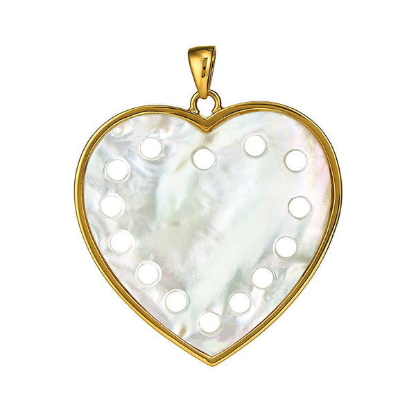 Asha Heart Pendant with MOP 22MM
