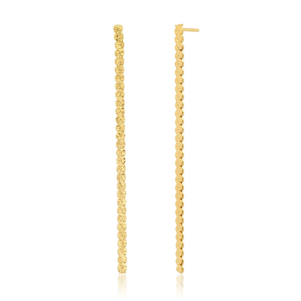 Tai Gold vermeil braided chain linear earrings