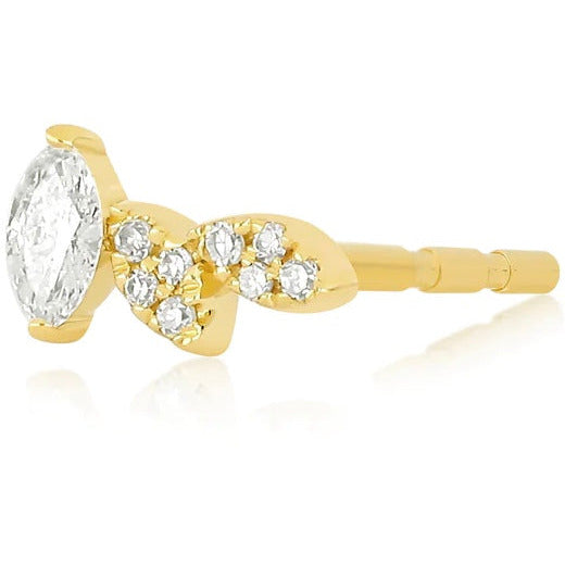 EF Collection Triple Marquise Stud Earring