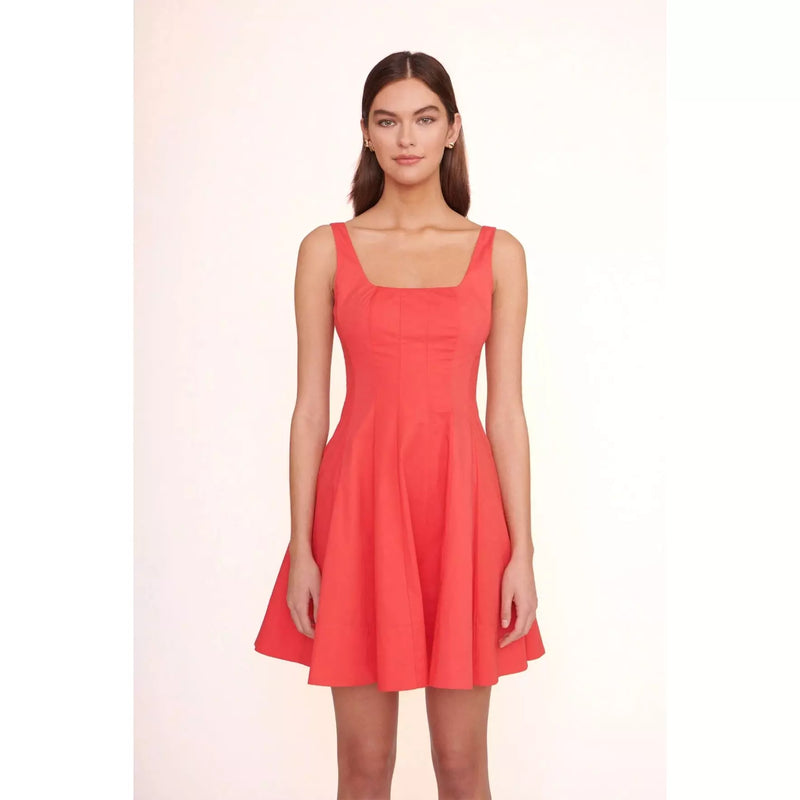 Staud Mini Wells Dress Hibiscus