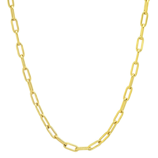 Tai Gold oval links chain necklace - steel
