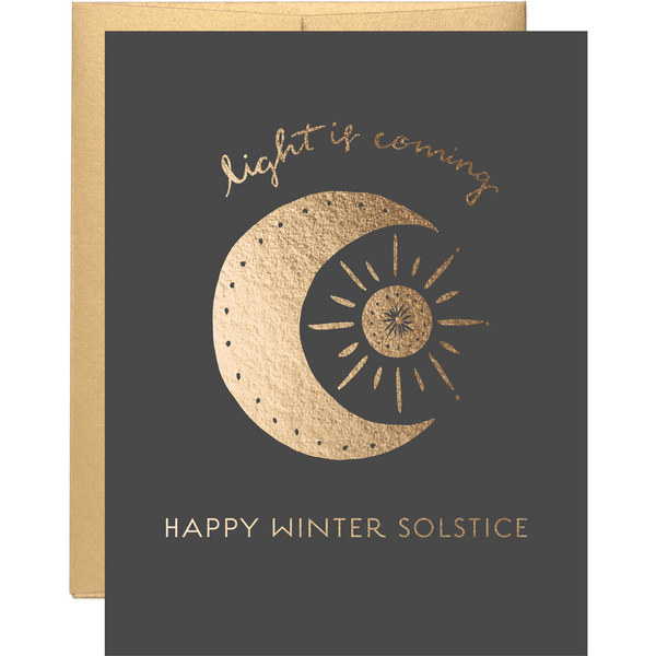 Lake Erie Design Happy Winter Solstice + Gold Foil